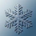 Intricate, AI-generated snowflake design with sharp, symmetrical branches in a Royalty Free Stock Photo