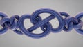 Intricate AI generated twisting structure composed of interlocking loops Royalty Free Stock Photo