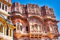 Intricate architecture in ancient Jaipur Royalty Free Stock Photo