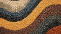 An intricate array of colorful beans, lentils, and seeds is arranged in a mesmerizing abstract pattern, showcasing
