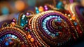 Intricate Artistry: Vibrant Abstract Beadwork Jewelry Creation