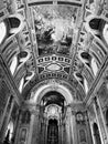 Intricate Artwork Ceiling in Cathedral in Lisbon Portugal