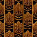 Intricate asian motifs and symbols seamless pattern Royalty Free Stock Photo