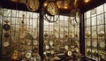 Intricate Assortment of Timepieces in a Room