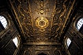 intricate baroque ceiling with gold leaf details