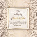 Intricate baroque luxury wedding invitation card