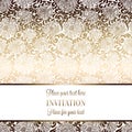 Intricate baroque luxury wedding invitation card