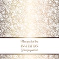 Intricate baroque luxury wedding invitation card