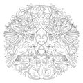 Intricate birds design. Vector illustration decorative design