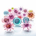 Intricate And Bizarre Illustrations Of Mixed Viruses In Tilt-shift Style