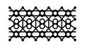 Intricate Black Geometric Border Decorative Pattern Vector Generative AI Royalty Free Stock Photo