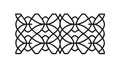 Intricate Black Geometric Knot Abstract Pattern, vector design Generative AI Royalty Free Stock Photo