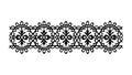 Intricate Black Lace Border Design Element, vector design Generative AI Royalty Free Stock Photo