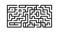 Intricate Black Maze Puzzle, Problem Solving Strategy Game, vector design Generative AI Royalty Free Stock Photo