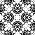 Intricate black and white background. Abstract lace pattern. Vector