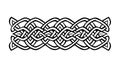 Celtic Knot Interlaced Border, vector design Generative AI Royalty Free Stock Photo