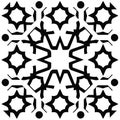 Intricate black and white geometric pattern design Royalty Free Stock Photo