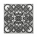 Geometric pattern with symmetrical shapes, featuring interlocking lines Royalty Free Stock Photo