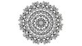 Intricate Black and White Mandala Art Illustration Royalty Free Stock Photo