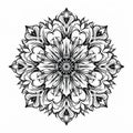 Intricate Black and White Mandala Design for Creative Projects Royalty Free Stock Photo