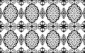 Intricate black and white ornamental pattern decorative Royalty Free Stock Photo