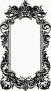 Ornate Black and White Vintage Frame Design Royalty Free Stock Photo