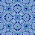 Intricate blue abstract seamless background. Vector