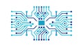Intricate Blue Circuit Board Design, Advanced Tech Diagram, vector design Generative AI Royalty Free Stock Photo