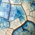 Intricate Blue Crazed Pottery Glaze Texture Royalty Free Stock Photo