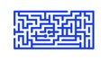 Intricate Blue Labyrinth Maze Puzzle, vector design Generative AI Royalty Free Stock Photo