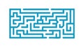 Intricate blue labyrinth vector illustration, challenging puzzle game, vector design Generative AI Royalty Free Stock Photo