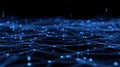 The intricate blue network visualizing data connections and digital interactions in technology..AI generated image Royalty Free Stock Photo