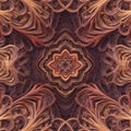 Intricate Brown and Red Mandala Pattern Royalty Free Stock Photo