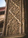 Intricate carvings on the wall of Seville Cathedral