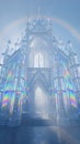 Crystal Cathedral Interior with Rainbow Reflections Royalty Free Stock Photo