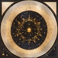 An intricate celestial map or star chart. Royalty Free Stock Photo