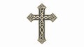 Intricate Celtic Cross Design with Decorative Knot Patterns on Transparent Background Royalty Free Stock Photo
