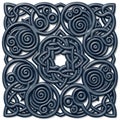 Intricate Celtic-inspired design featuring interlocking spirals and Royalty Free Stock Photo