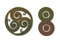 Intricate Celtic-inspired designs feature prominently in this image. Royalty Free Stock Photo