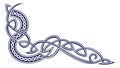 Intricate Celtic Knot Corner Border, vector design Generative AI Royalty Free Stock Photo