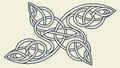Intricate Celtic Knot Cross Interwoven Pattern Design, vector design Generative AI Royalty Free Stock Photo