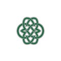 Knot design featuring interwoven green and white loops forming an endless Royalty Free Stock Photo