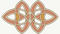 Intricate Celtic Knot Design in Warm Tones, vector design Generative AI Royalty Free Stock Photo