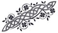 Intricate Celtic knot floral scroll design vector, perfect for borders, vector design Generative AI Royalty Free Stock Photo