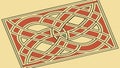 Intricate Celtic Knot Rug Design with Intertwined Geometric Patterns, vector design Generative AI Royalty Free Stock Photo