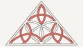 Intricate Celtic knot triangle, ancient symbolic art. vector design Generative AI Royalty Free Stock Photo