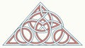 Intricate Celtic Knot in a Triangular Shape, Symbolizing Eternity, vector design Generative AI Royalty Free Stock Photo