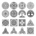 Intricate celtic knotwork art collection Royalty Free Stock Photo