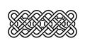 Intricate Celtic Knotwork Border Design Vector, vector design Generative AI Royalty Free Stock Photo
