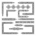Intricate celtic knotwork border designs Royalty Free Stock Photo